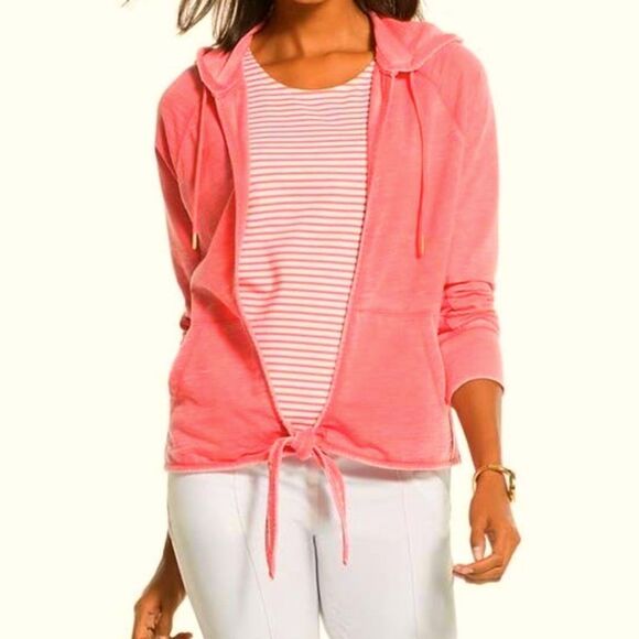 NWT Chico's Viola Zenergy Tie Front Sweatshirt - Picture 1 of 6